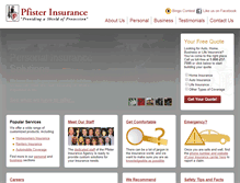 Tablet Screenshot of pfisterinsurance.com